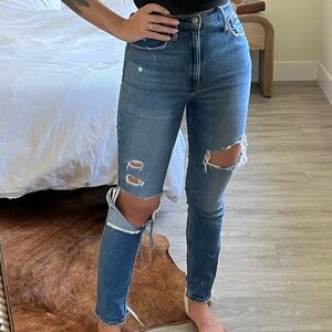 Abercrombie ultra high rise straight jeans